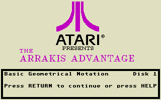 Thumbnail of other screenshot of Arrakis Advantage, The - Basic Geometrical Notation