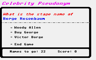 Thumbnail of other screenshot of Celebrity Pseudonym