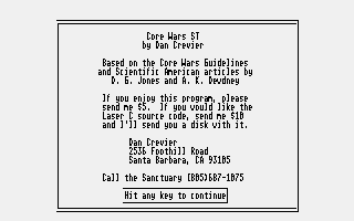 Thumbnail of other screenshot of Core Wars ST