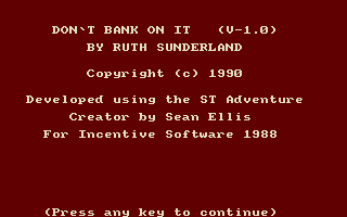 Thumbnail of other screenshot of Don't Bank On It