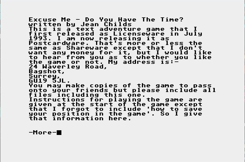 Thumbnail of other screenshot of Excuse Me, Do You Have The Time?