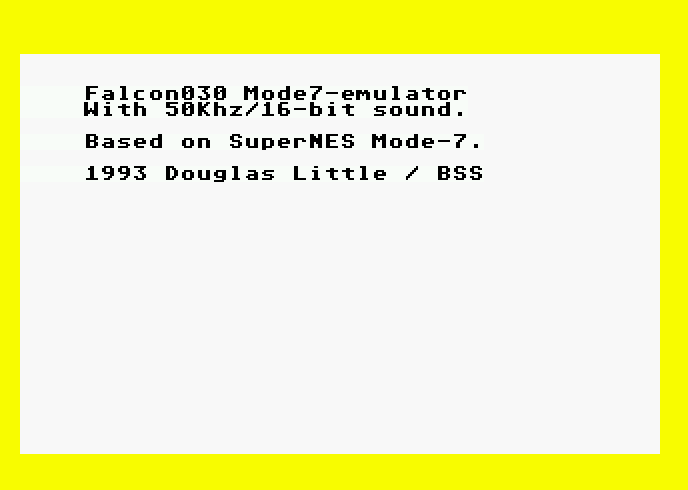 Thumbnail of other screenshot of Falcon030 Mode7 Emulator