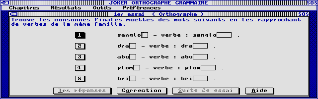 Thumbnail of other screenshot of Joker Micro - Orthographe Grammaire 6e