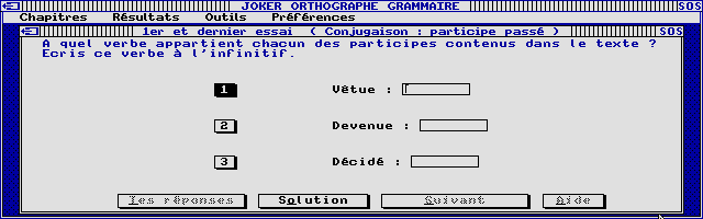 Thumbnail of other screenshot of Joker Micro - Orthographe Grammaire 6e