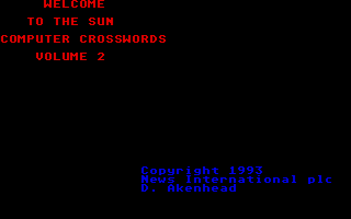 Thumbnail of other screenshot of Sun Computer Crosswords, The - Volume 2