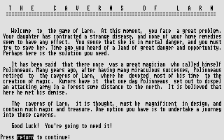 Thumbnail of other screenshot of Caverns of Larn, The