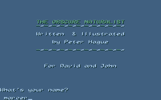 Thumbnail of other screenshot of Obscure Naturalist, The