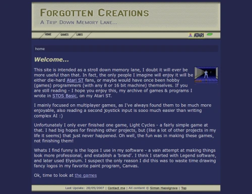 Screenshot of link Forgotten Creations