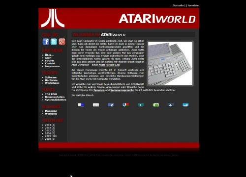 Screenshot of link Atari World
