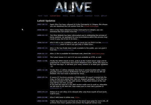 Screenshot of link Alive HQ