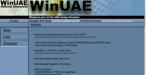 Screenshot of link WINUAE