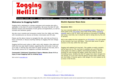 Screenshot of link Zogging Hell