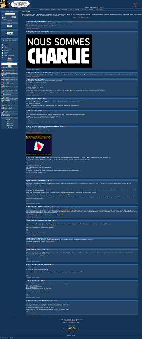Screenshot of link Amiga Music Preservation