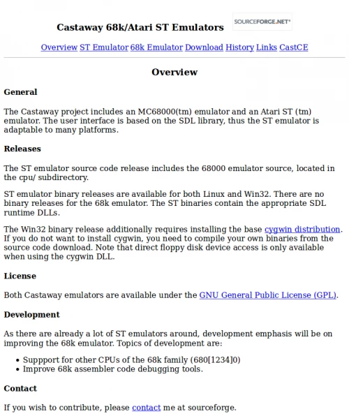 Screenshot of website CaSTaway