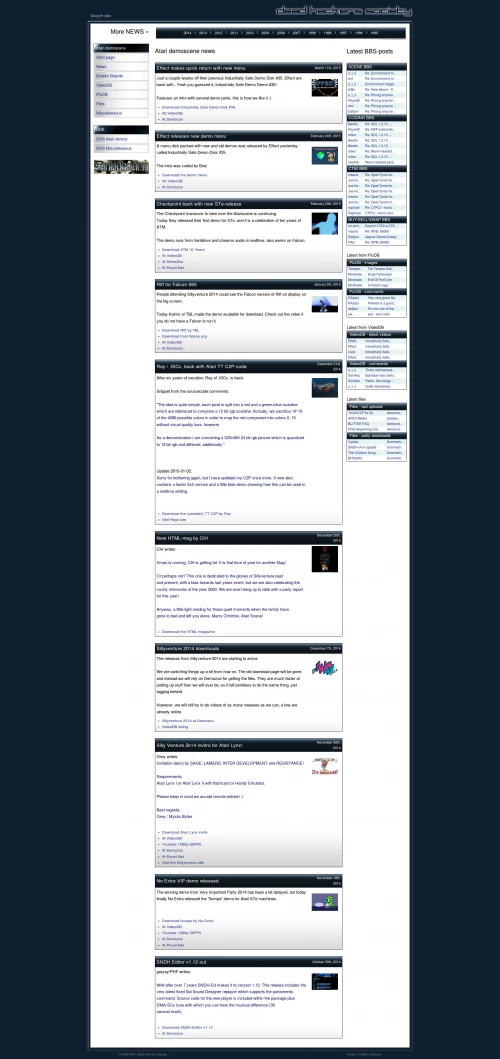 Screenshot of website The Dead Hackers Society