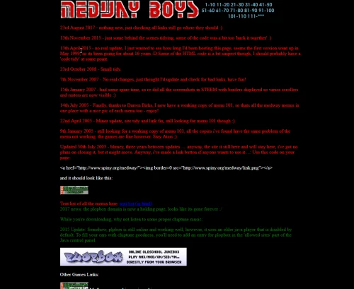 Screenshot of website Medway Boys