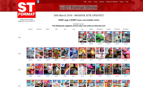 Screenshot of website The ST Format Shrine