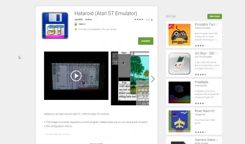Screenshot of website Hataroid
