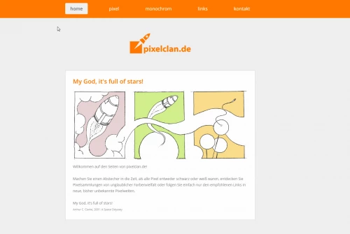 Screenshot of website Pixel Clan