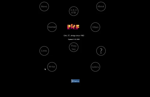 Screenshot of website PHF