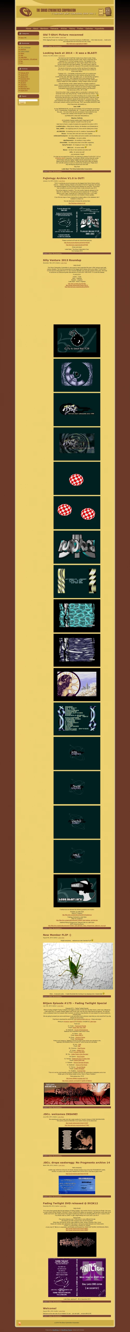 Screenshot of website The Sirius Cybernetics Corporation